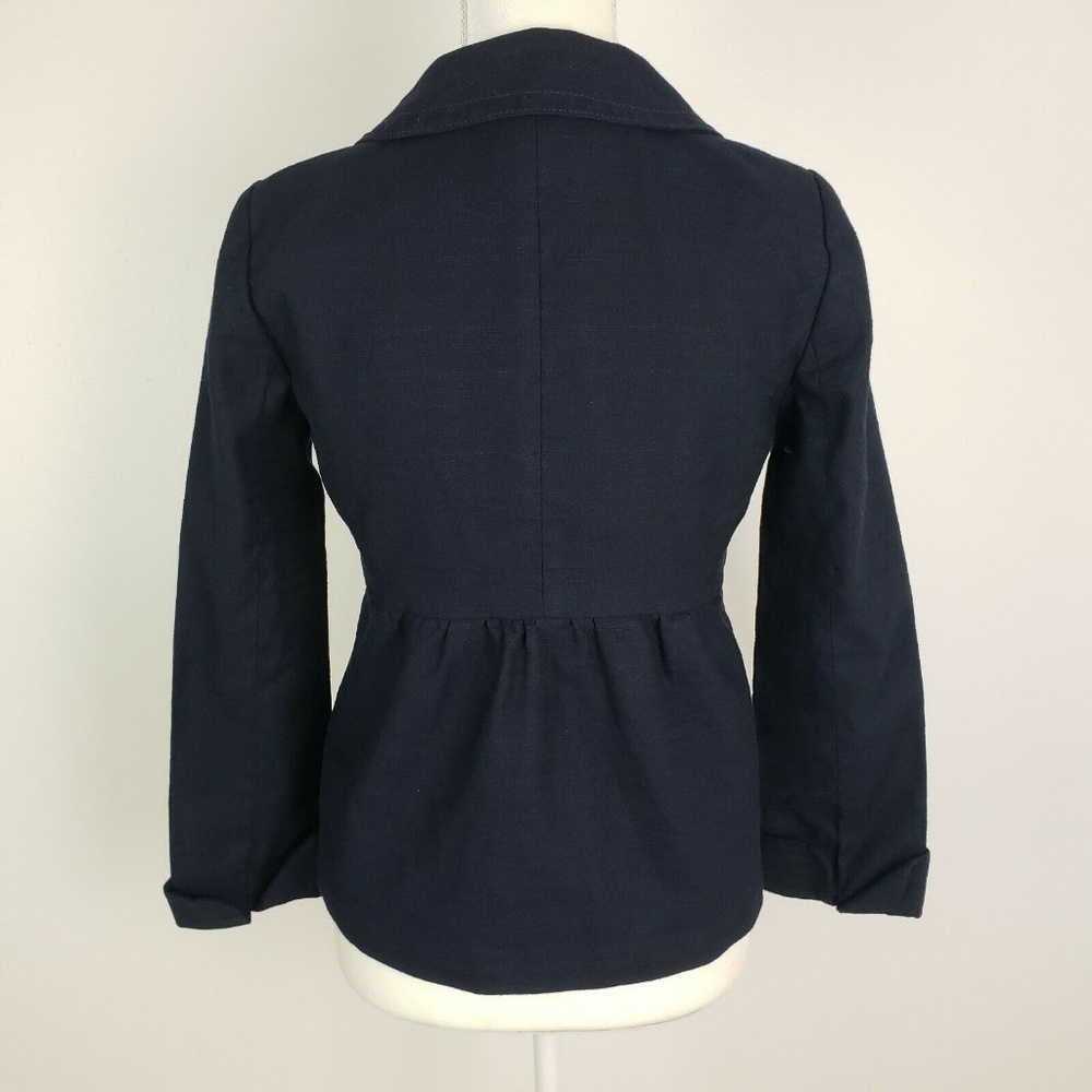 J. Crew Dark Wash Denim Peplum Jacket - Picture 5 of 7